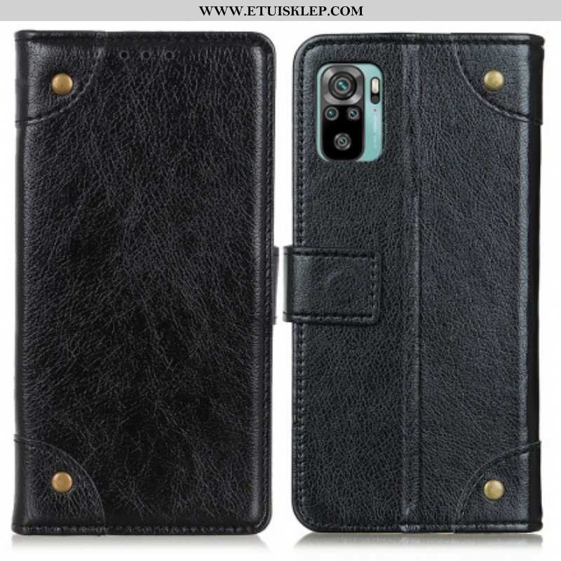 Etui Folio do Poco M5s Nity W Stylu Vintage Ze Skóry Nappa